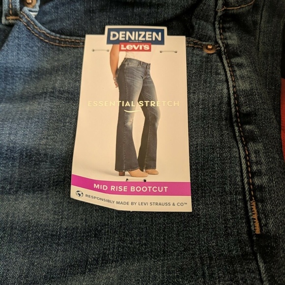 DENIZEN from Levi's Women's Mid-Rise Bootcut Jeans Groove Indigo Size 6M - Picture 4 of 4